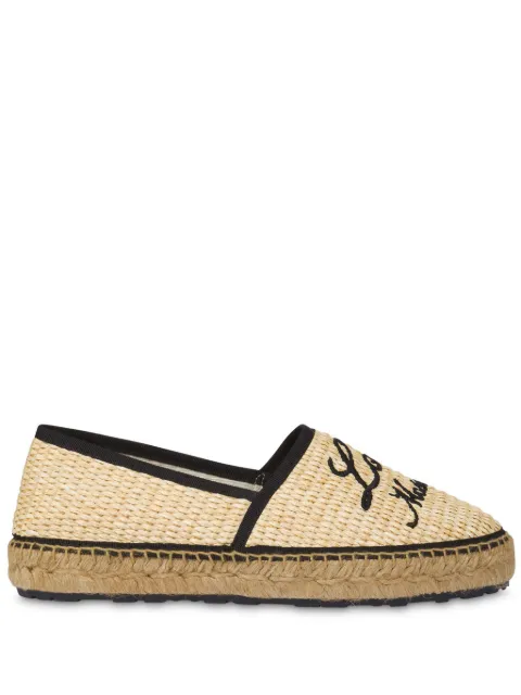 Love Moschino logo-embroidered espadrilles