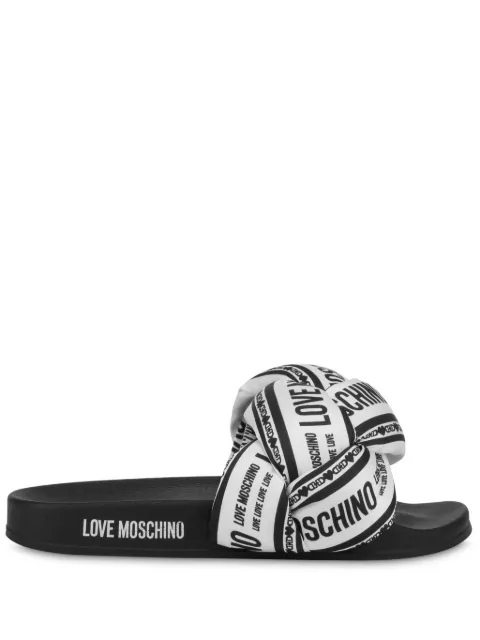 Love Moschino flip flops con logo estampado