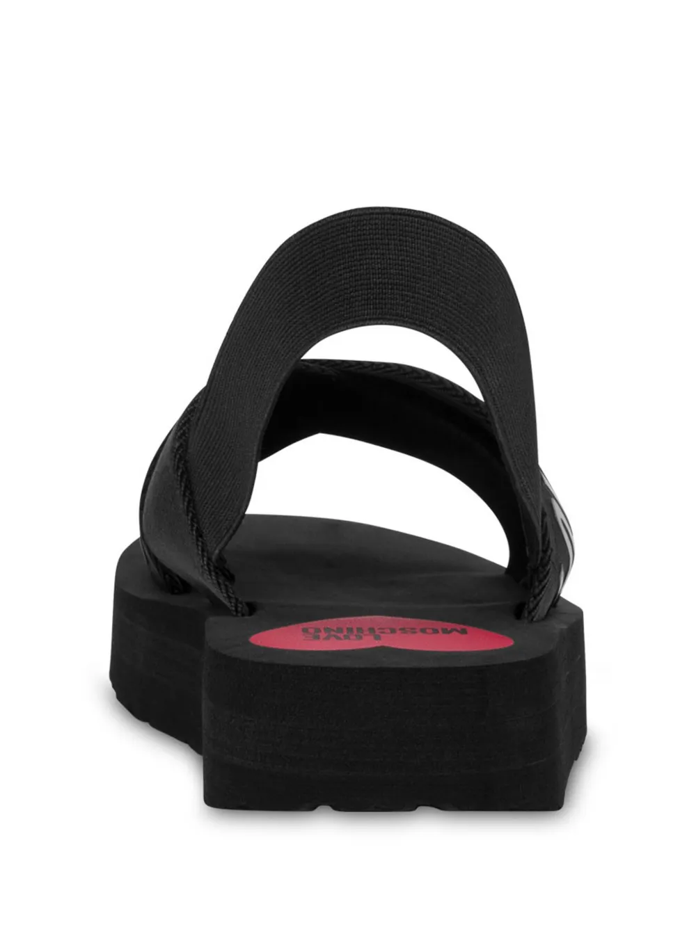 Love Moschino logo-print sandals Black