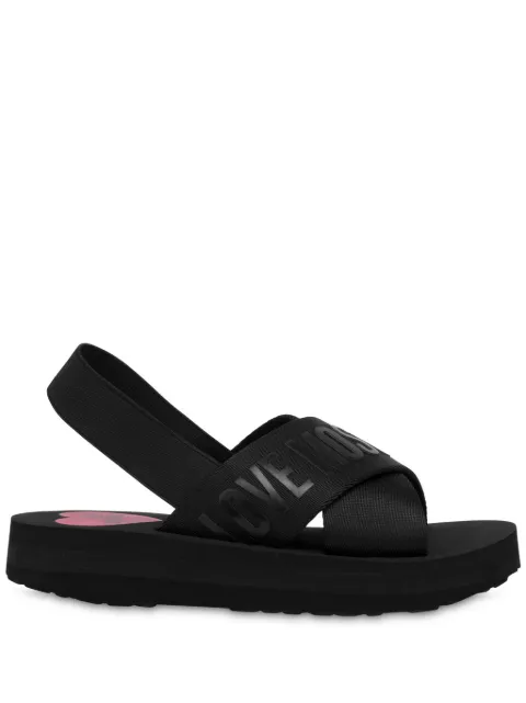 Love Moschino logo-print sandals