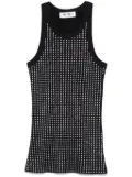 The Attico crystal-embellished tank top - Black