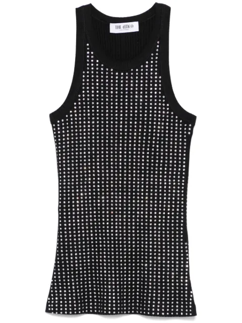 The Attico crystal-embellished tank top