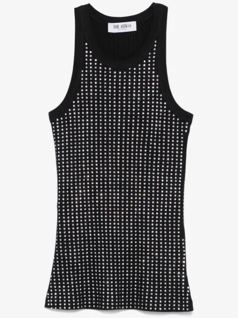 The Attico crystal-embellished tank top