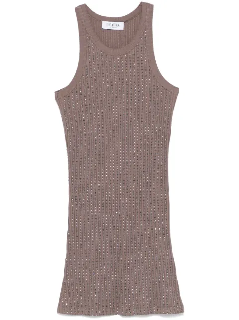The Attico crystal-embellished mini dress