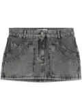 The Attico denim mini skirt - Black