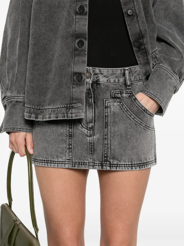 ミニスカート THE ATTICO Women Mini Skirts 231WCS133KV001F 166 Black The Attico Denim Mini Skirt | Black | FARFETCH