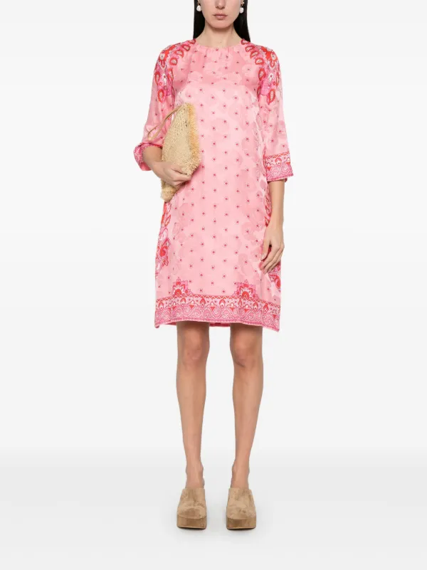 ETRO paisley-print Mini Dress | Pink | FARFETCH NO