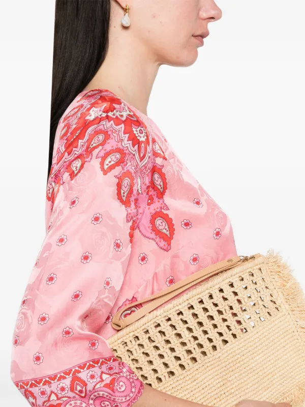 ETRO ペイズリー ミニドレス | ピンク | FARFETCH JP