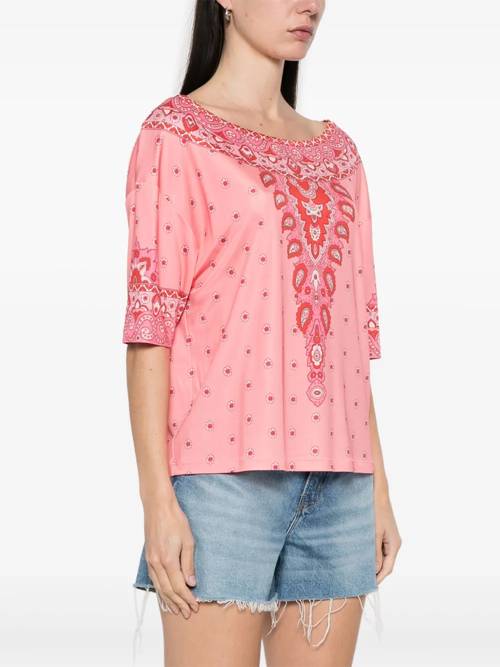 ETRO Shirt met paisley-print Roze