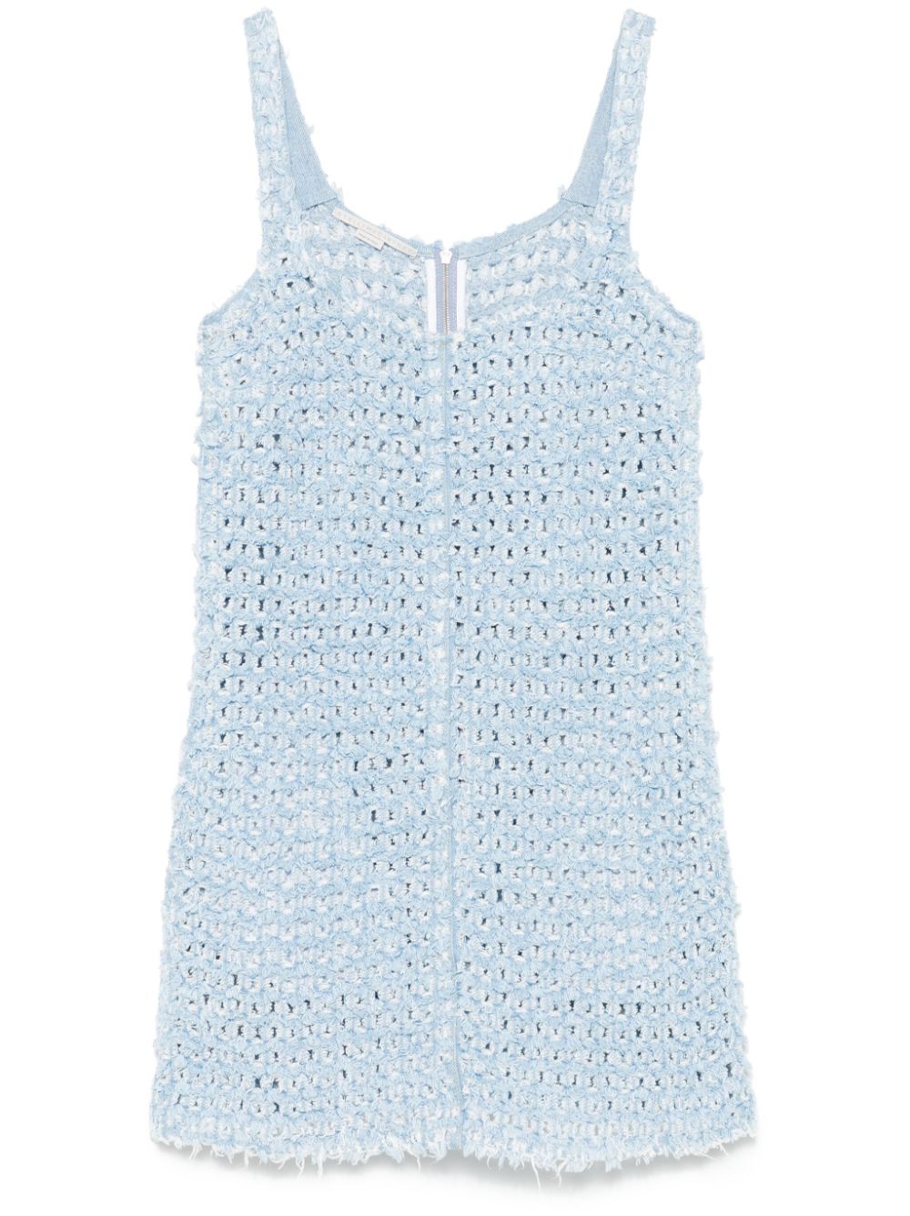 bouclé denim mini dress