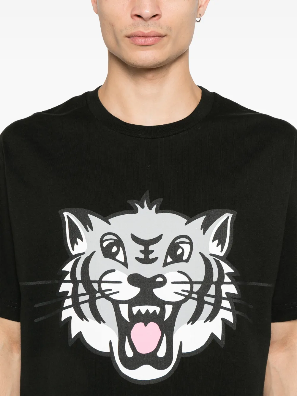Kenzo Happy Tiger T-shirt Zwart