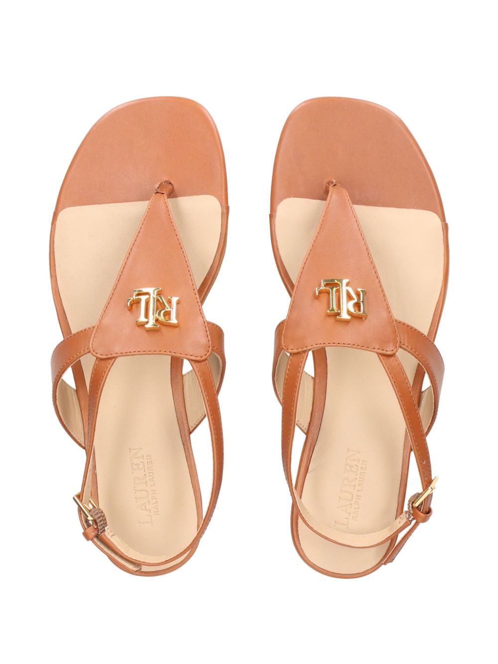 Lauren Ralph Lauren logo-appliqué sandals Brown