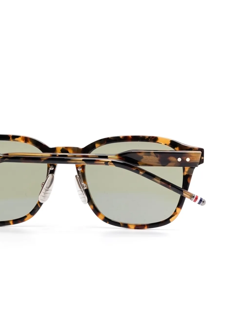 Thom Browne Eyewear Zonnebril met schildpadschild-effect Bruin