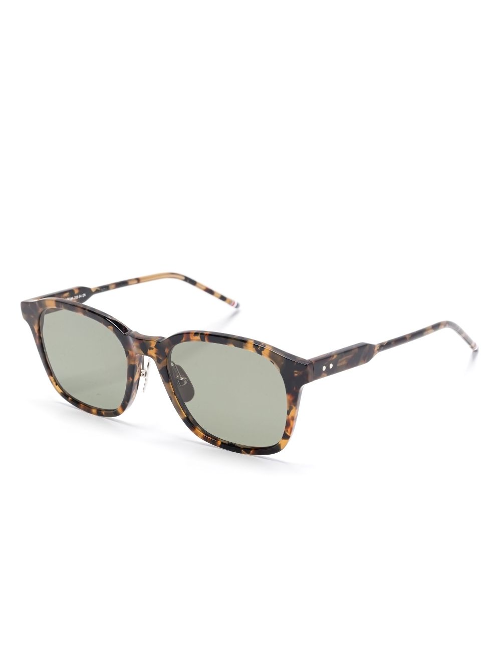 Thom Browne Eyewear Zonnebril met schildpadschild-effect - Bruin