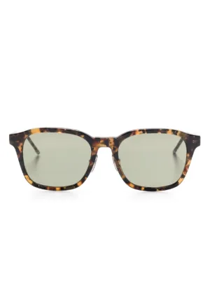 Thom Browne Oversize Tortoiseshell Round-Edge Sunglasses with Brown Lenses Thom Browne 804A - 205 Sunglasses - twelvesixtynine main image 2