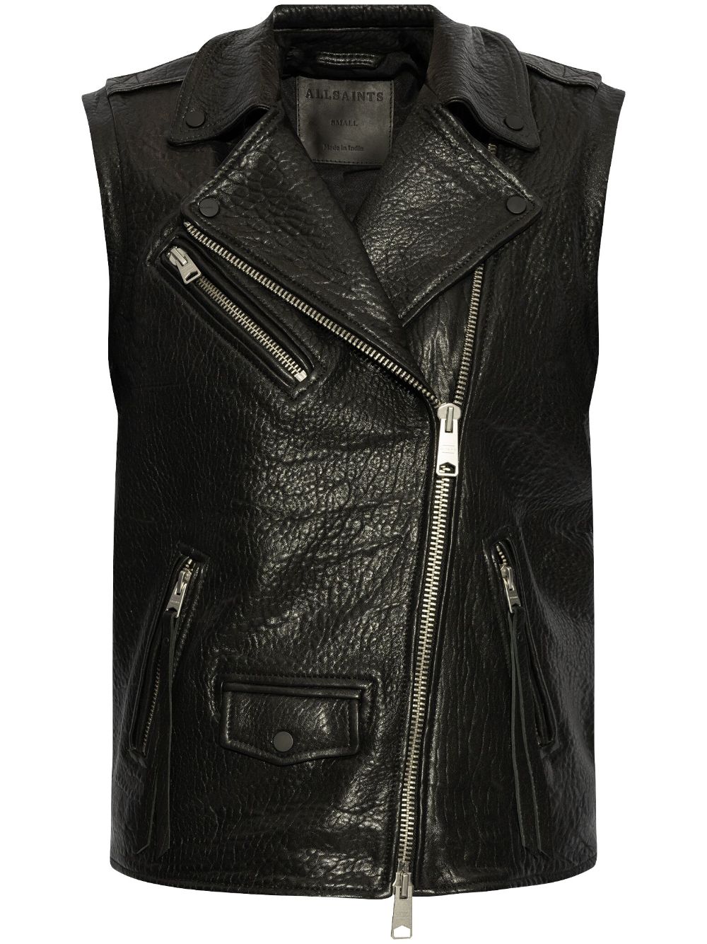 AllSaints Billie biker vest - Black