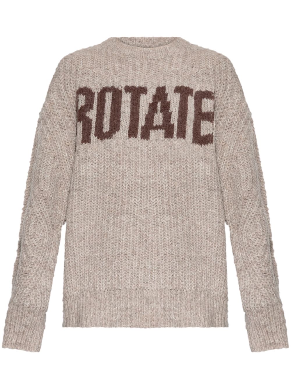 logo-intarsia sweater