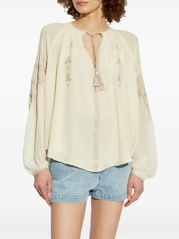 ISABEL MARANT Oris Blouse | Neutrals | FARFETCH