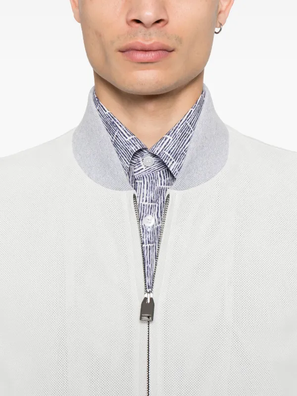 Brioni グレー ボンバージャケット BRIONI Linen-Blend Bomber Jacket for Men | MR PORTER