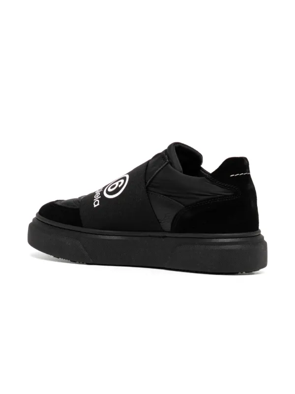 MM6 Maison Margiela Kids logo-print Sneakers | Black | FARFETCH