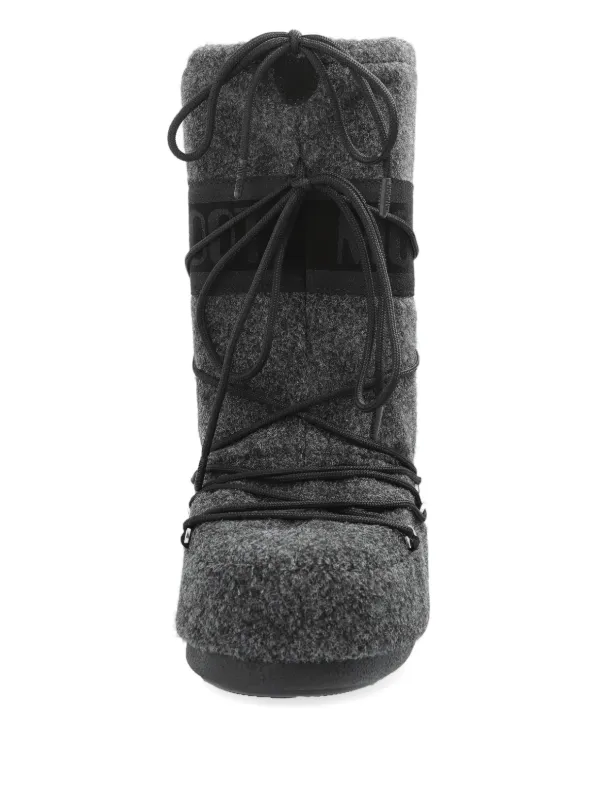 Moon Boot Icon Felt Boots | Black | FARFETCH