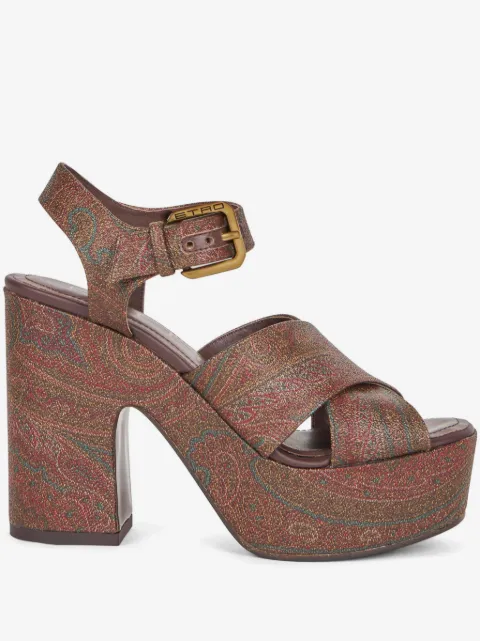 ETRO Paisley platform sandals
