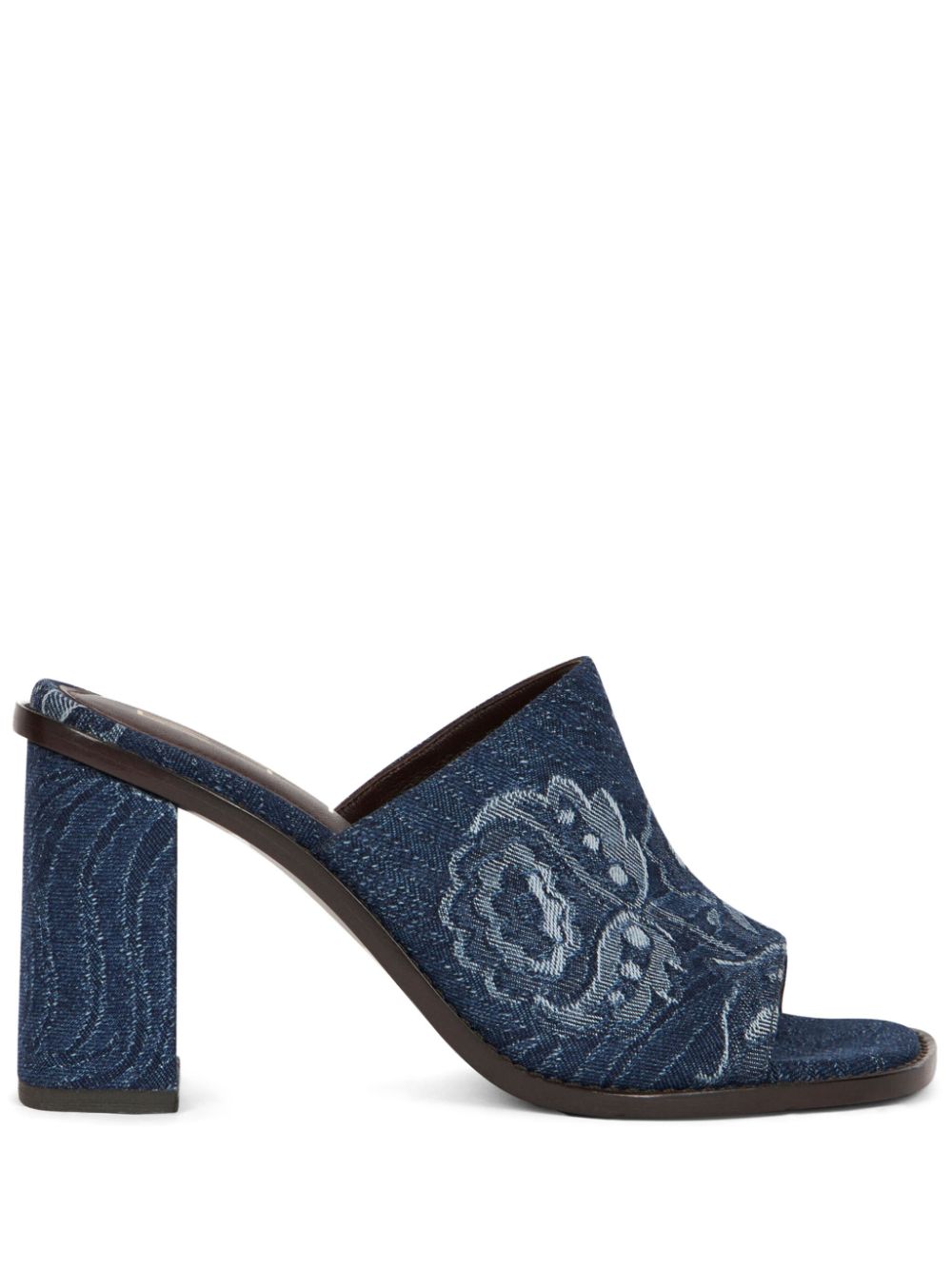 ETRO jacquard denim mules Blue