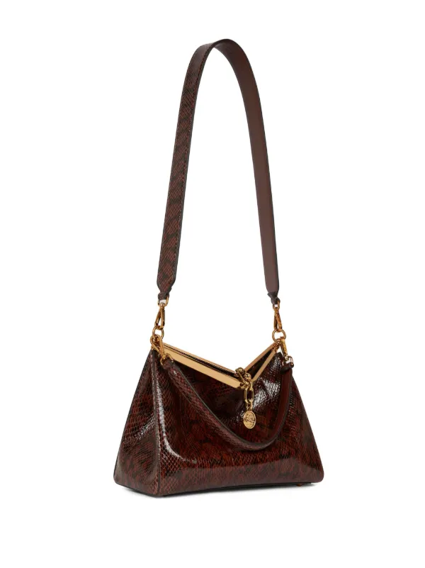 ETRO ヴェラ ミディアム レザーショルダーバッグ ブラウン ETRO Medium Vela Shoulder Bag | Brown | FARFETCH
