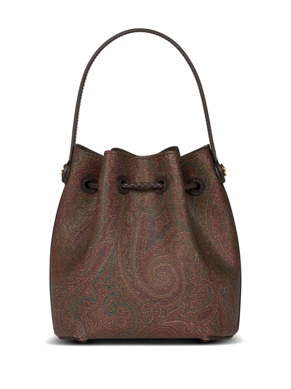 ETRO Kleine bucket-tas met paisley-print Bruin