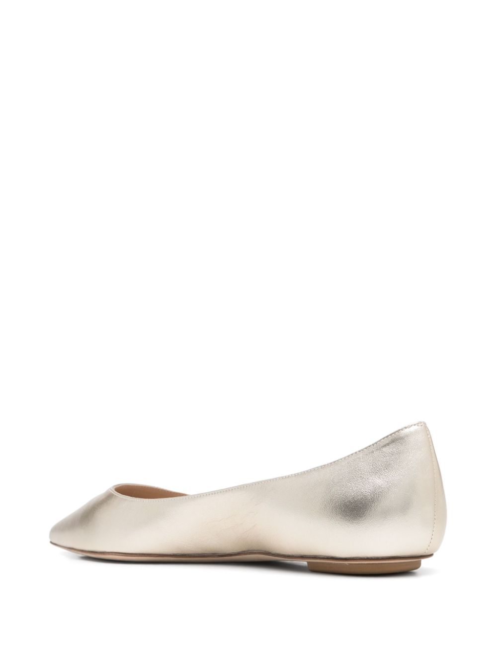 Stuart Weitzman metallic ballet flats Gold