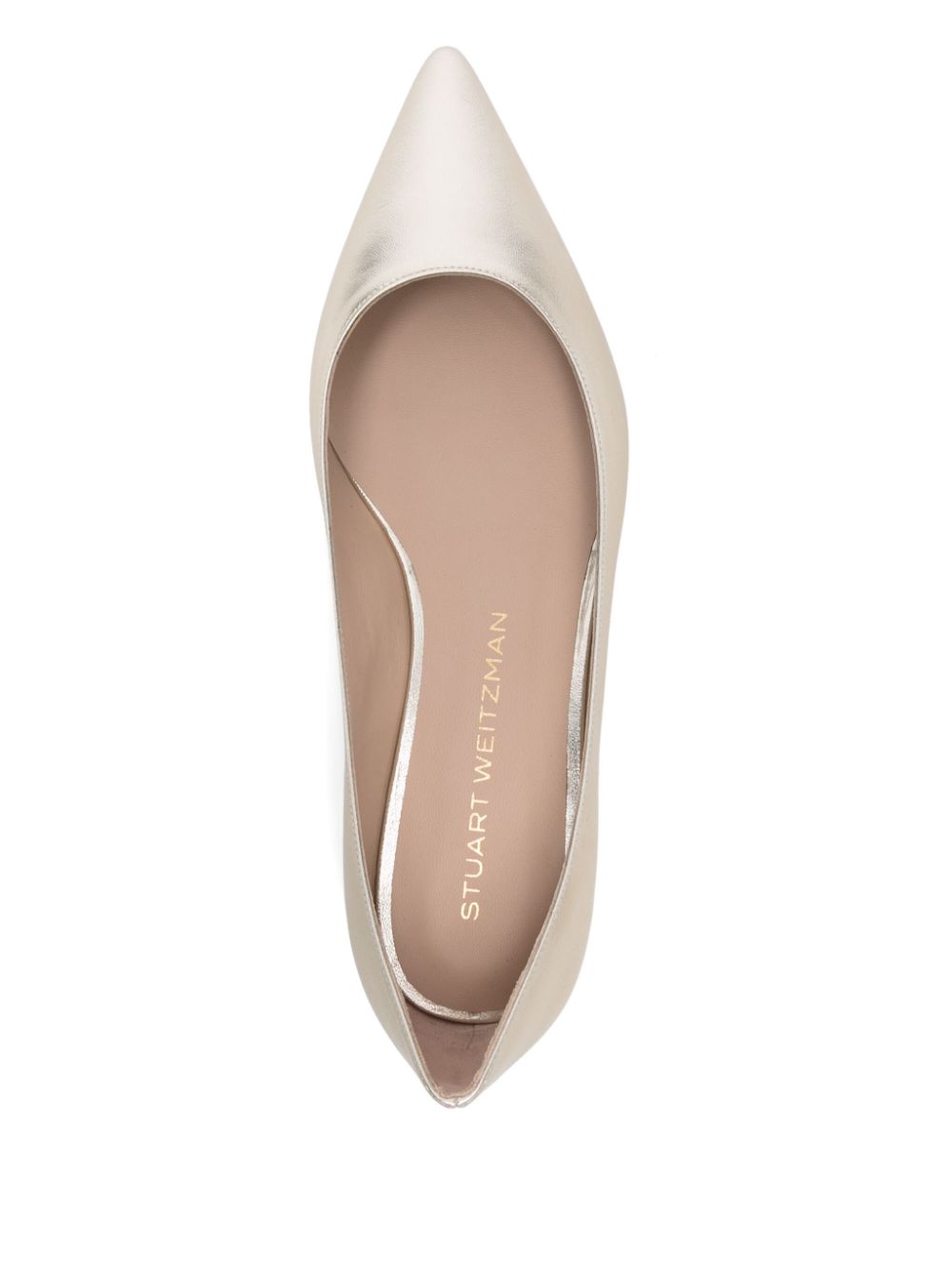 Stuart Weitzman metallic ballet flats Gold