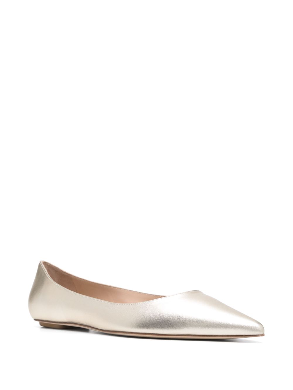 Stuart Weitzman metallic ballet flats Gold