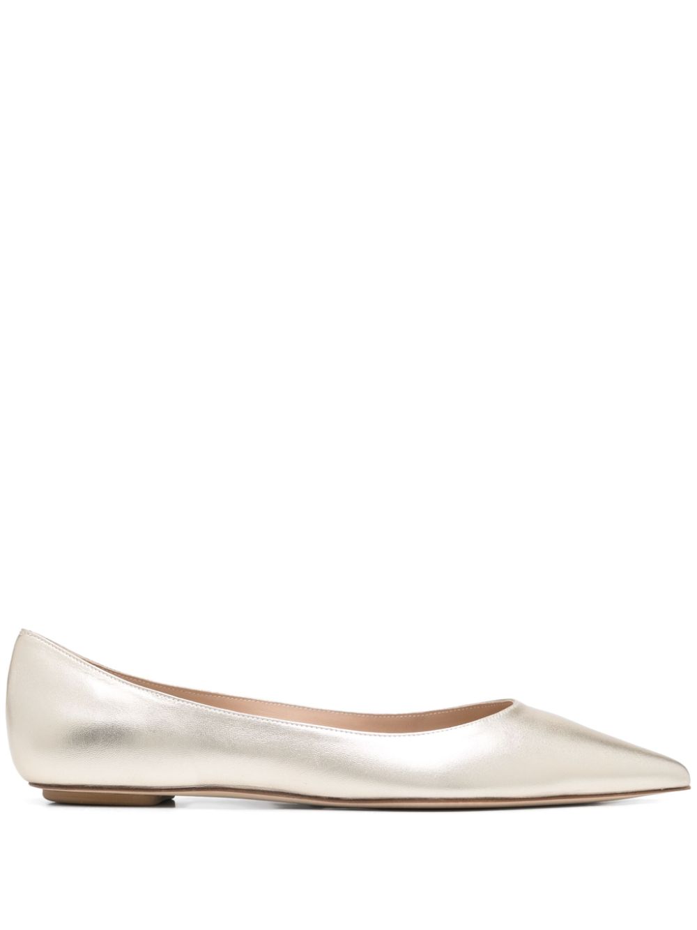 Stuart Weitzman metallic ballet flats Gold