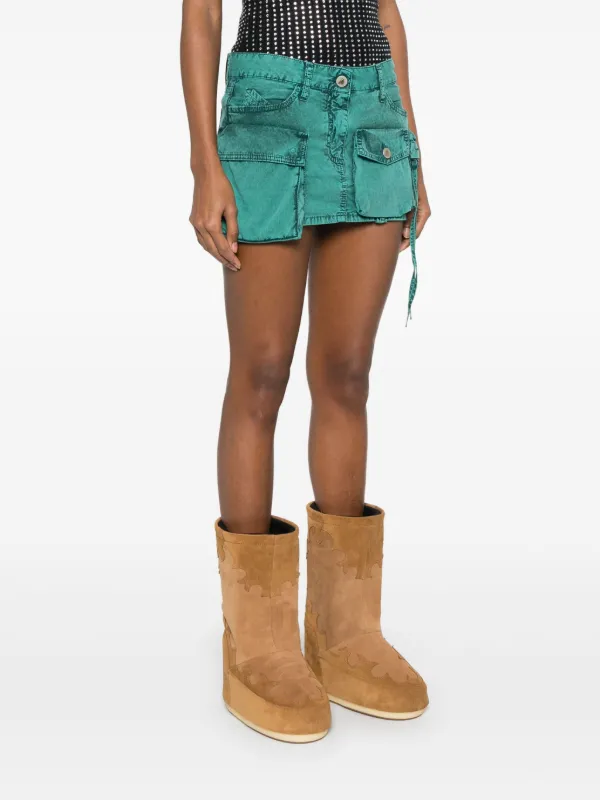スカート The Attico Fay khaki cargo miniskirt The Attico Fay khaki cargo miniskirt | TheDoubleF