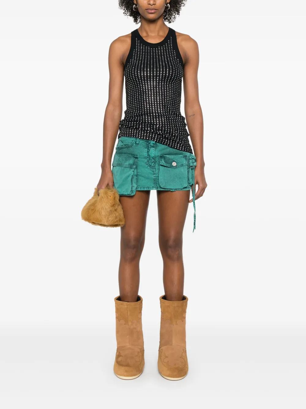 theattico The Attico Fay mini-rok - Groen