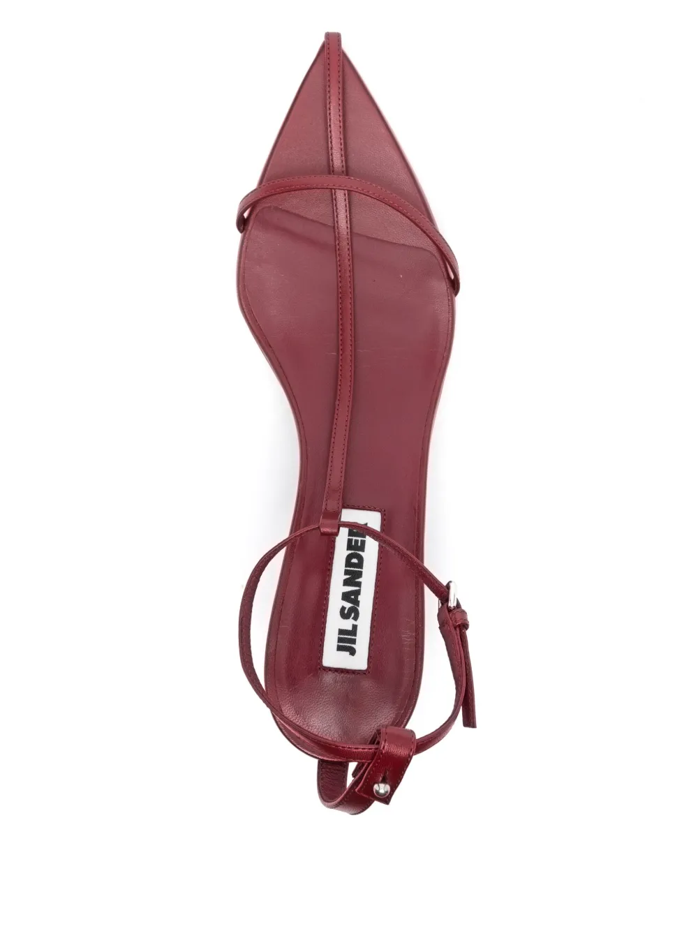 Jil Sander Leren sandalen Rood