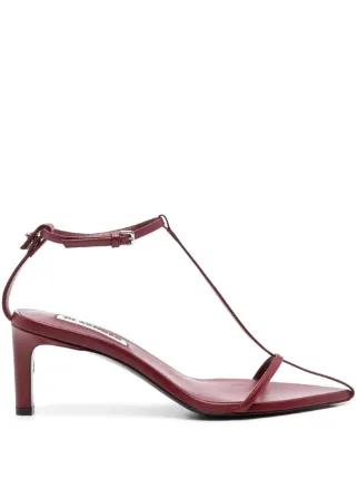 Jil Sander レザーサンダル | レッド | FARFETCH JP