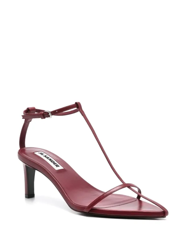 Jil Sander レザーサンダル | レッド | FARFETCH JP