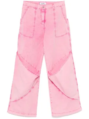 GANNI ドローストリング カーゴパンツ | ピンク | FARFETCH JP