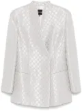 Giorgio Armani sequin-embellished double-breasted blazer - Grey