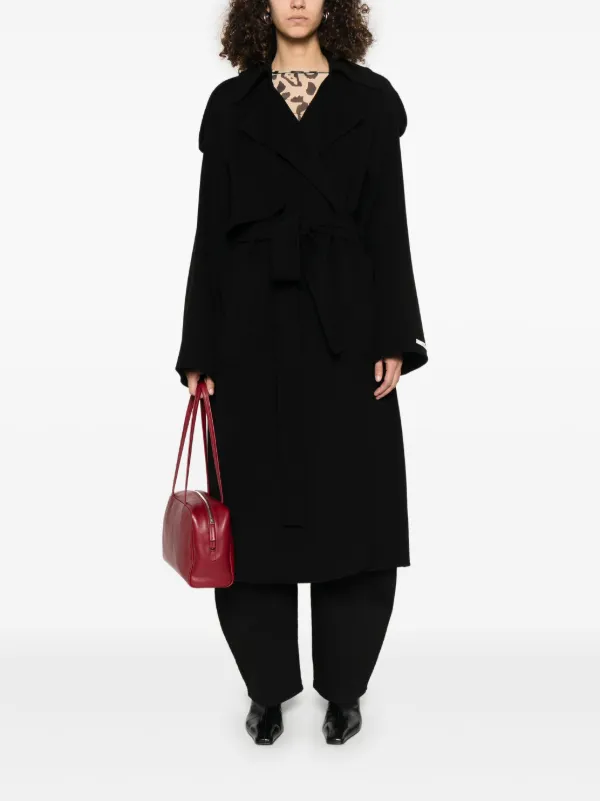 コート SPORTMAX Black Synthetic Leather Faggi Coat s-l1200.jpg