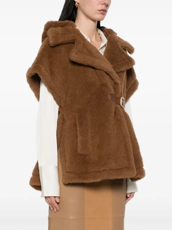 ジャケット MAX MARA Lanos 04 alpava and cashmere cape with belt Max Mara Lanos 04 Alpava And Cashmere Cape With Belt In