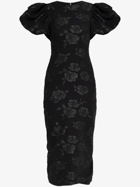 ROTATE BIRGER CHRISTENSEN jacquard-pattern midi dress