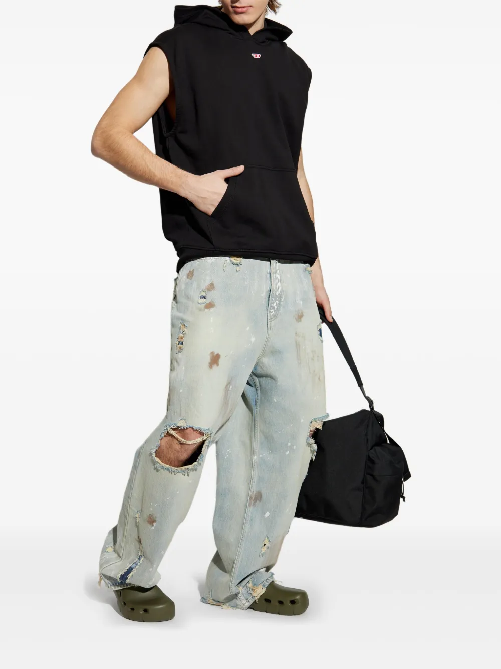 Diesel S-Boxt-Sl-D hoodie Zwart