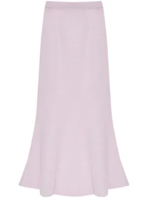 【Lisa Yang】 Sofiaカシミヤ maxiスカート Sofia knitted cashmere maxi skirt in white - Lisa Yang