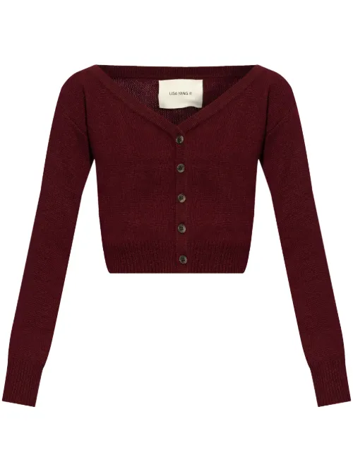 Lisa Yang cardigan à col v - Rouge - Lisa Yang - Modalova