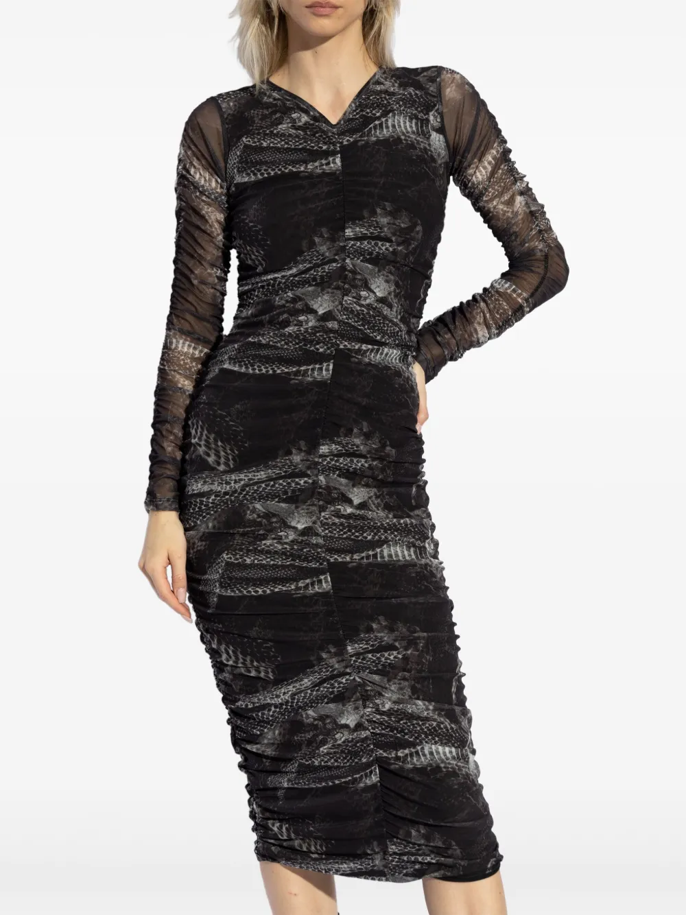 ALLSAINTS KEIKO MIDI DRESS 
