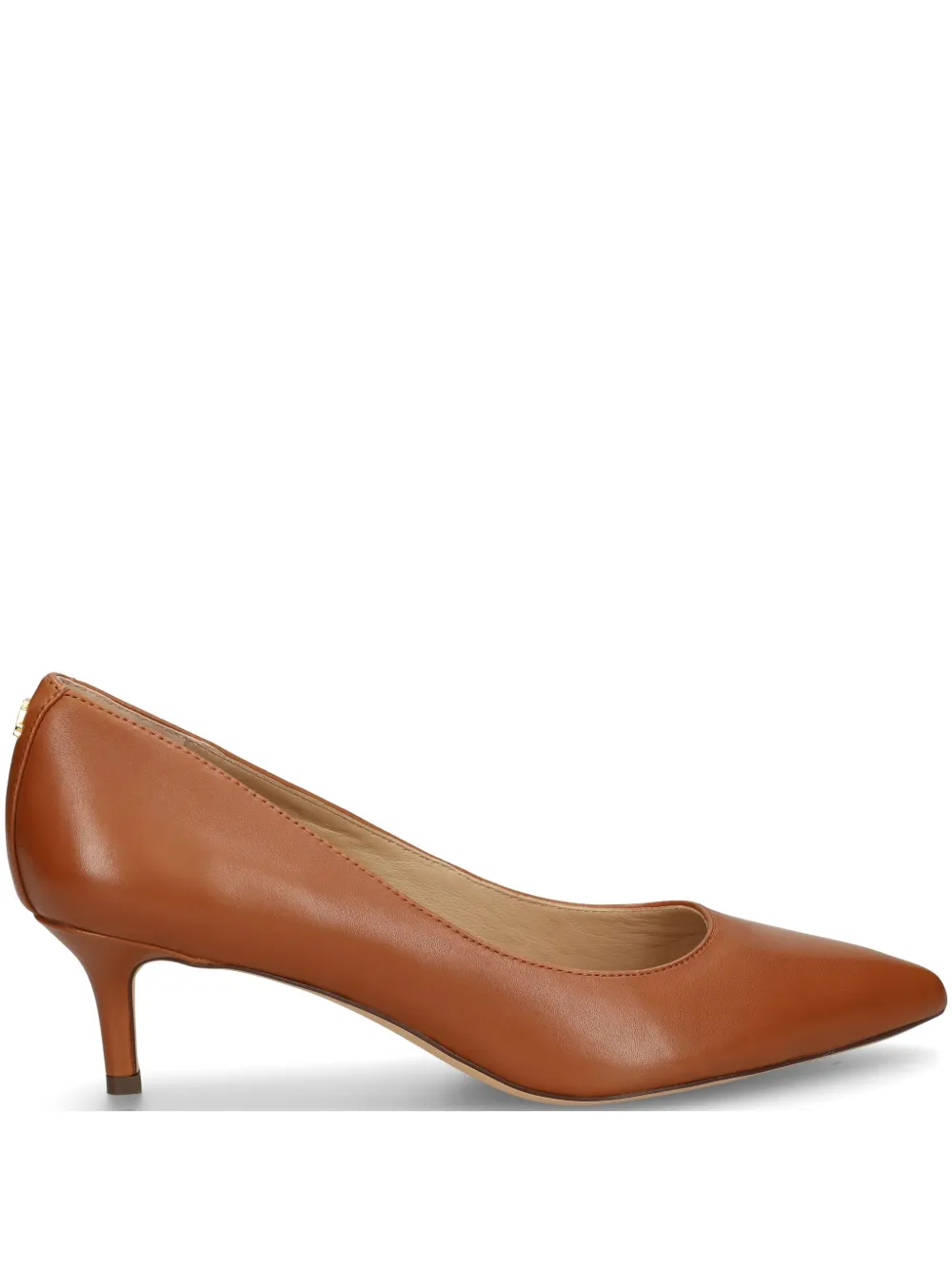 Ralph Lauren Adrienne Leather Pump In Brown