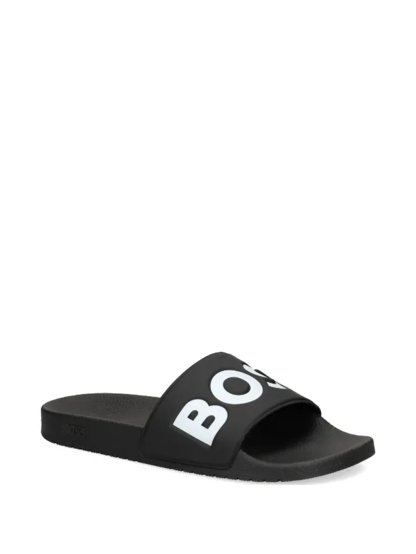 Hugo Boss Aryeh Rubber Sandal, Black HUGO BOSS Italian-Made Aryeh Slide Mens Slides 7-12 Sandals  main image 3