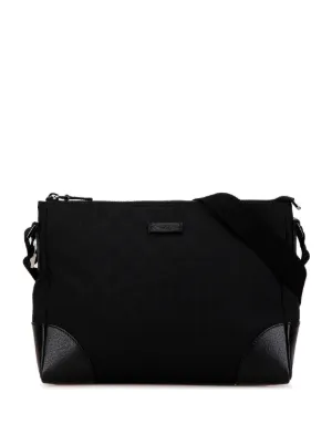 Gucci Pre-Owned 2000-2015 GG Canvas Shoulder Bag | Black | FARFETCH RO